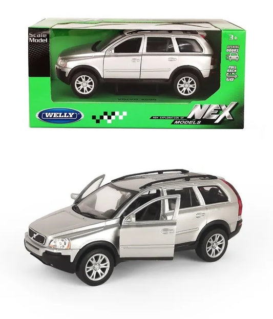 Welly. Машинка 1:32 "Volvo XC 90" пруж. мех., серебряный арт.39884CW-S