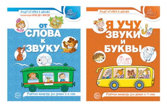 *Комплект из 2-х рабочих тетрадей по обучению грамоте детей 4-7 лет.