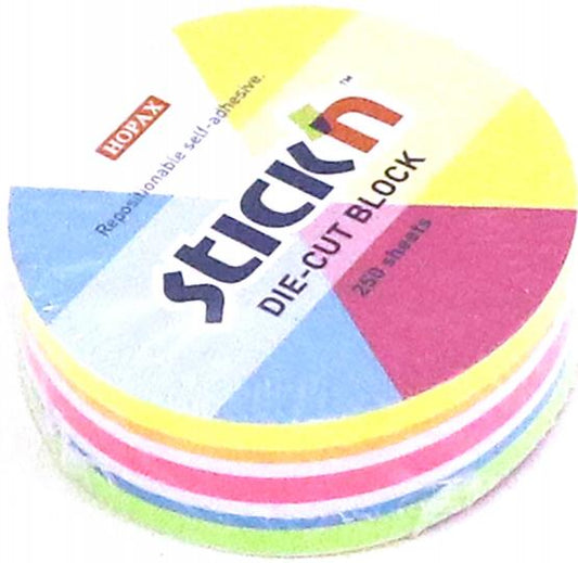 Блок д/зап.самокл.250л,67x67мм,неон круг,21830