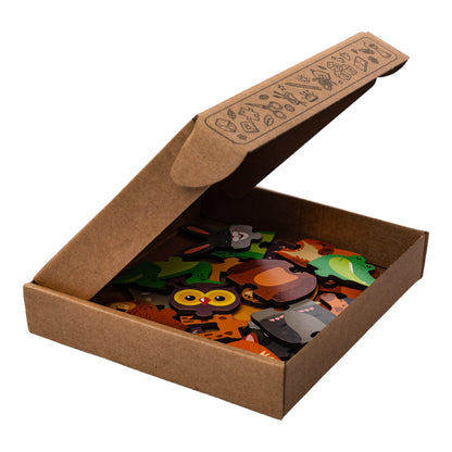 Пазлы из дерева. Тройные пазлы "Веселый зоопарк" 24 эл.