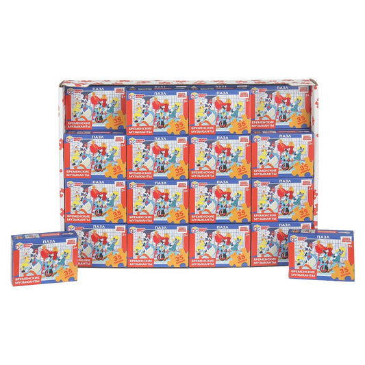 Бременские музыканты. Союзмультфильм. Пазлы классические. 35 деталей. Умные игры в уп.32шт в кор.8уп