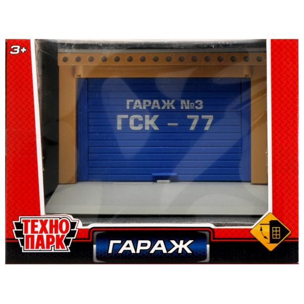 GARAGESMA-20PL337970 Модель пластик ГАРАЖ 20,5 см, ворота, желт, кор. Технопарк в кор.24шт