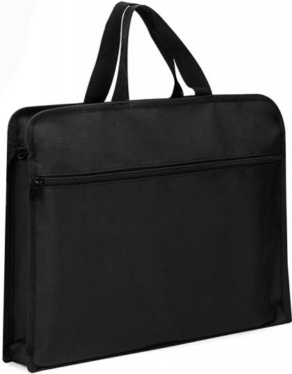 Портфель A4 текстиль черный,63753Black
