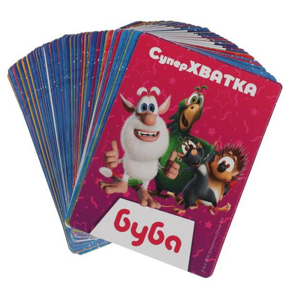 Буба. Суперхватка. Карточная игра. Коробка с европодвесом. карточки 72 шт Умные игры в кор.40шт