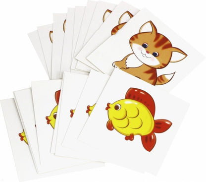 Matériel précieux. Il faut 20 cartes. Котики, рыбки.