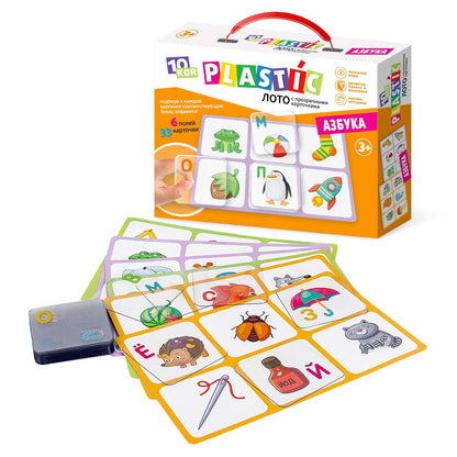 ЛОТО ПЛАСТИК "АЗБУКА" СЕРИЯ 10КОР ПЛАСТИК в кор.14шт