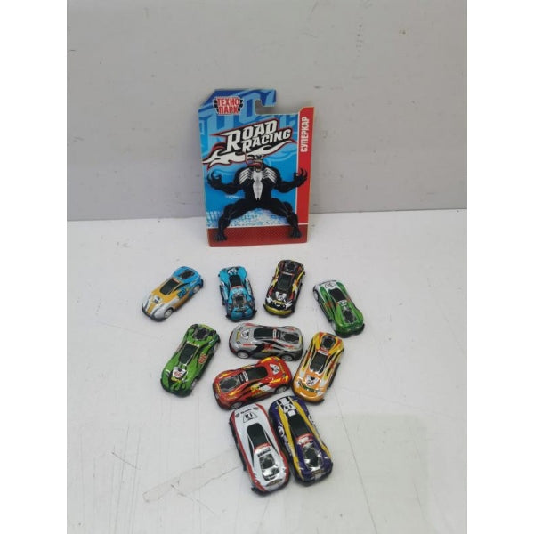 Machine en métal de course sur route, venin de 7,5 cm, dans un assortiment, un emballage, un moteur de technologie en cor.2*100 pièces