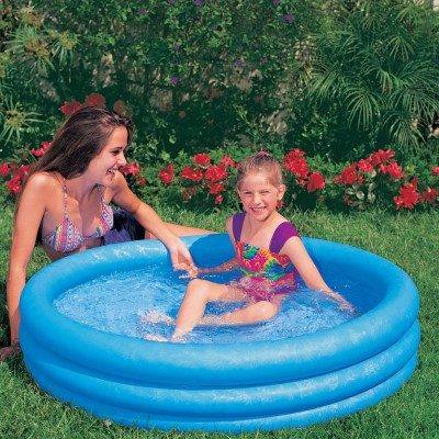 Бассейн надувной детский INTEX "Crystal Blue Pool" (Кристально-голубой), от 2-х лет, 114х25см