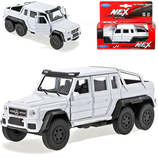 Welly. Машинка 1:38 "Mercedes-Benz G63 AMG 6X6" белый арт.43704W
