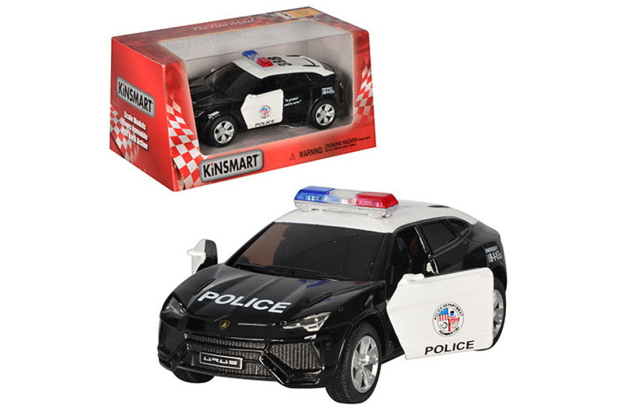 Kinsmart. Модель арт.КТ5368/3 "Lamborghini URUS (Police)" 1:38 (черная) инерц.