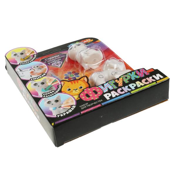 Набор д/детского тв-ва пластиковая фигурка для росписи, собачка и кошечка МУЛЬТИ АРТ в кор.2*96шт