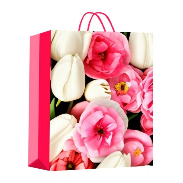 Пакет подарочный глянцевый xl,цветы,140 гр/м2 ЧУДО ПРАЗДНИК в кор.12*12шт