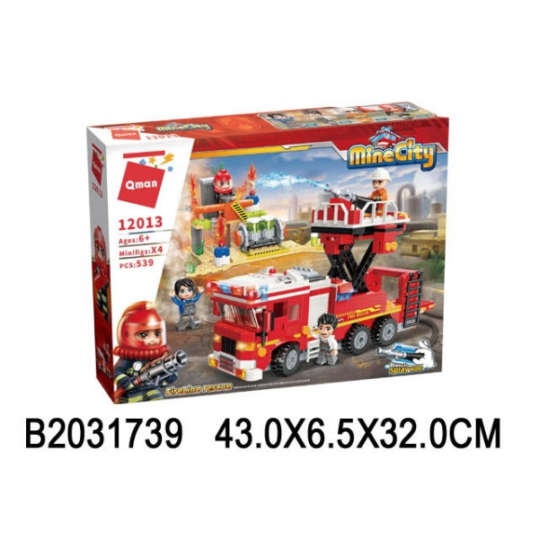 Constructeur en plastique. Il y a une machine, des figurines et des accessoires. 539 jours. dans le cor. dans le cor.12шт