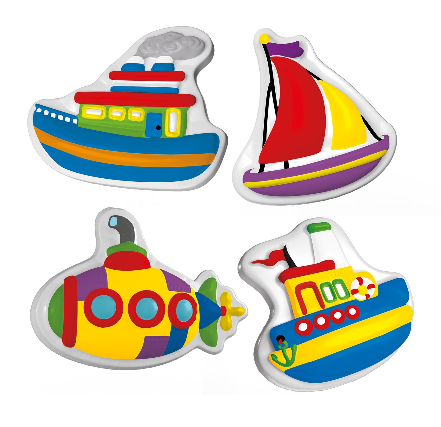 04486 Магниты из гипса под роспись "Кораблики"