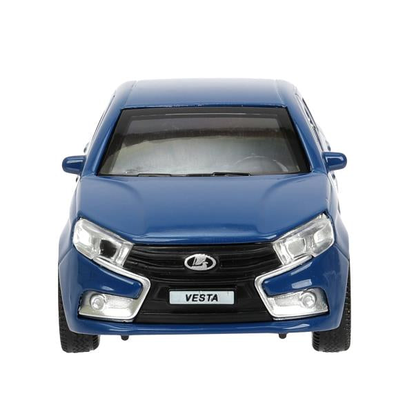 Машина металл LADA vesta 11,5 см, двери, темно-синий, кор. Технопарк в кор.2*36шт