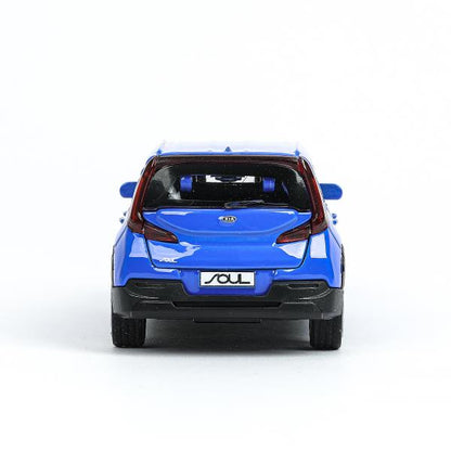 Машина металл KIA soul длина 12 см, двери, багаж., инерц, синий, кор. Parc technologique dans le cor.2*36шт