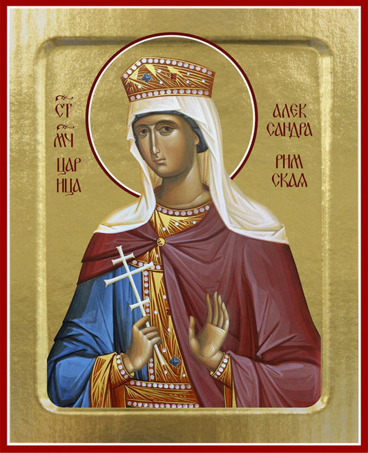Икона Александры Римской, мученицы (на дереве): 125 х 160