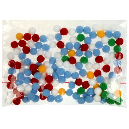 Аппликация помпонами фигурная СИНИЙ ТРАКТОР 17*23 см МУЛЬТИ АРТ в кор.100шт