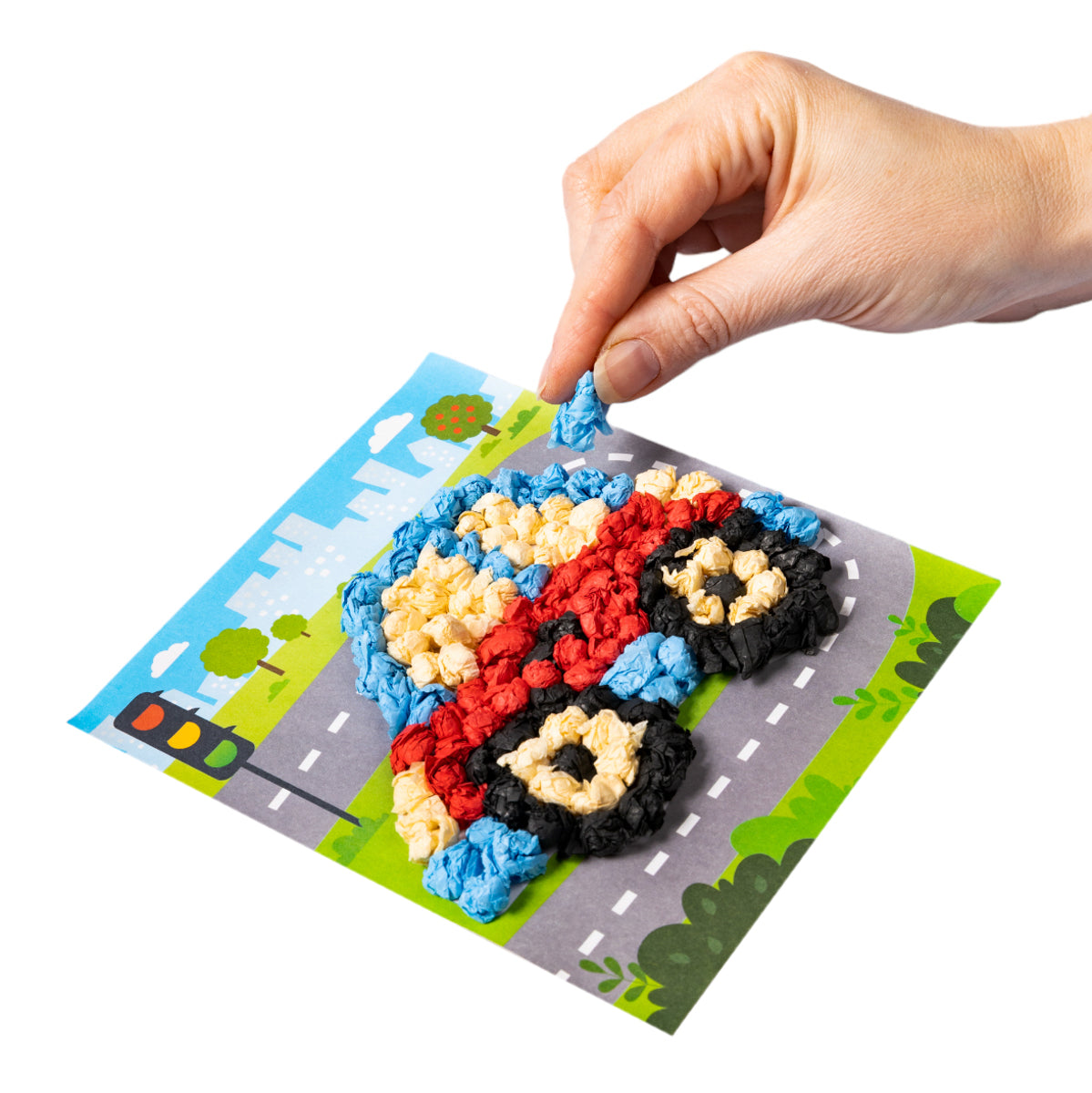 Набор для творчества. Аппликация из тишью "Автомобиль" размер 138х165