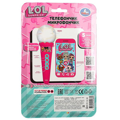 Телефончик микрофончик ЛОЛ 30 песен,звуков.блист.бат. Умка в кор.96шт