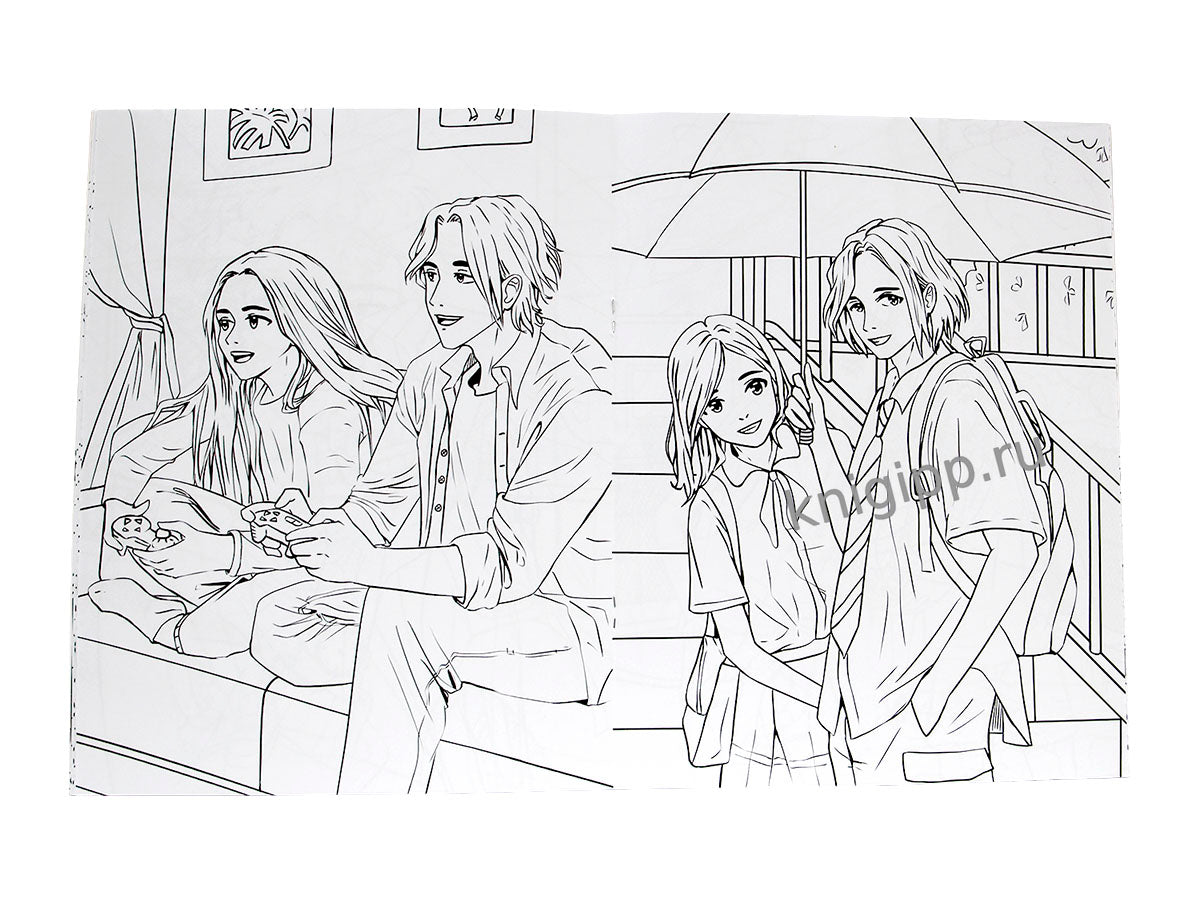 РАСКРАСКА АНИМЕ 16+ Любовь и дружба