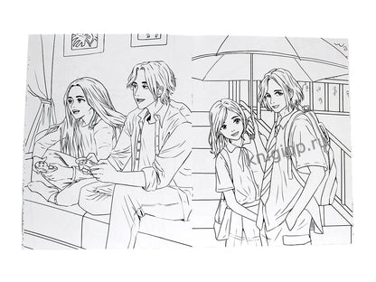 РАСКРАСКА АНИМЕ 16+ Любовь и дружба