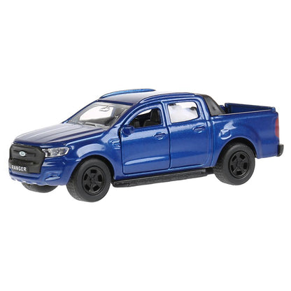 SB-18-09-FR-N(BU) 272085 Машина металл FORD ranger ПИКАП, 12 см, .дв., багаж., инерц., синий, кор.