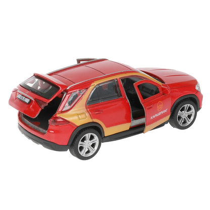 GLE-12DELI-RD Машина металл MERCEDES-BENZ GLE КАРШЕРИНГ 12 см, двери, багаж, красный, кор. Технопарк