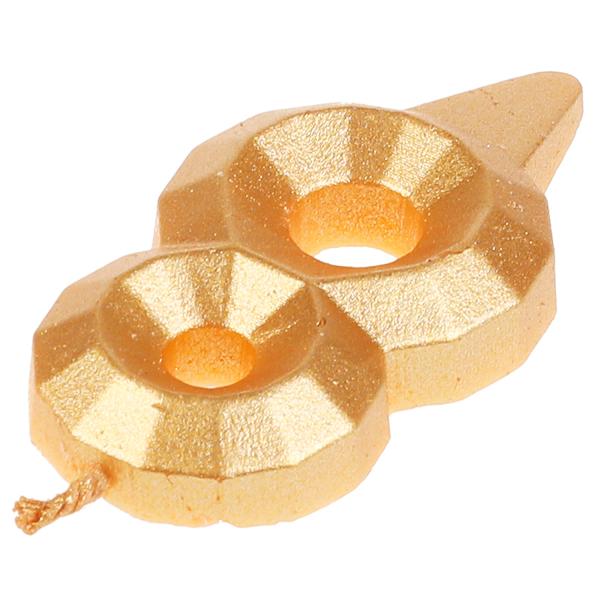 Свеча для торта, цифра "8", золото, блистер,с днем рождения ЧУДО ПРАЗДНИК в кор.48шт