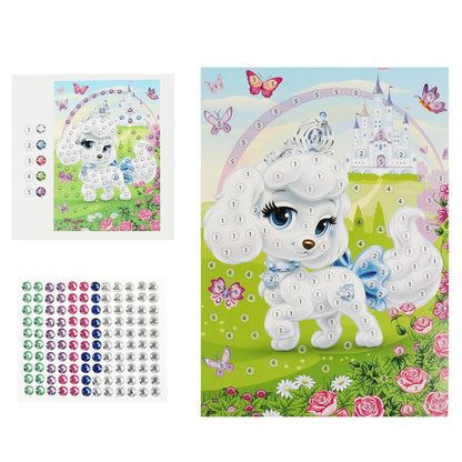 Аппликация стразами в пакете 15*21 см питомцы МУЛЬТИ АРТ в кор.100шт