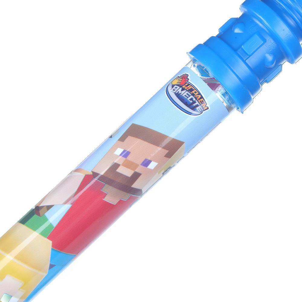 01113-120ЭД Мыльные пузыри "майнкрафт" 120мл, в колбе, кор.30*12*15,5см ИГРАЕМ ВМЕСТЕ уп-24шт в кор.