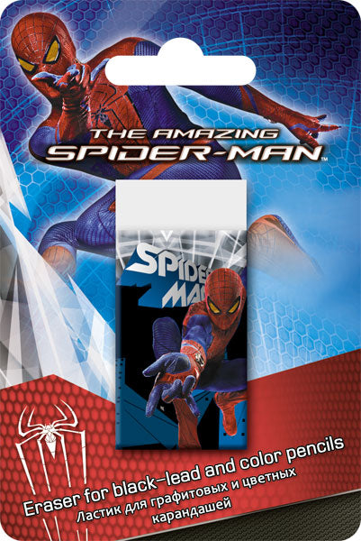 Ластик д/графитовых и цветных карандашей, 1 шт. Spider-man