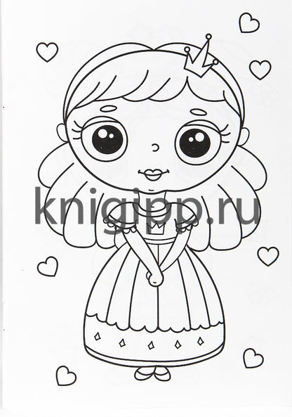 РАСКРАСКА А5 эконом. ДЕВОЧКИ