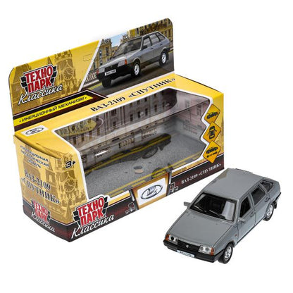 Machine en métal vaz-2109 "СПУТНИК" 12 cm, double, bagage, инер, серебряный, кор. Parc technologique dans le cor.2*36шт