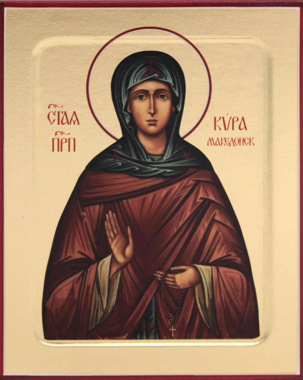 Икона Киры Македонской, преподобной (на дереве): 125 х 160