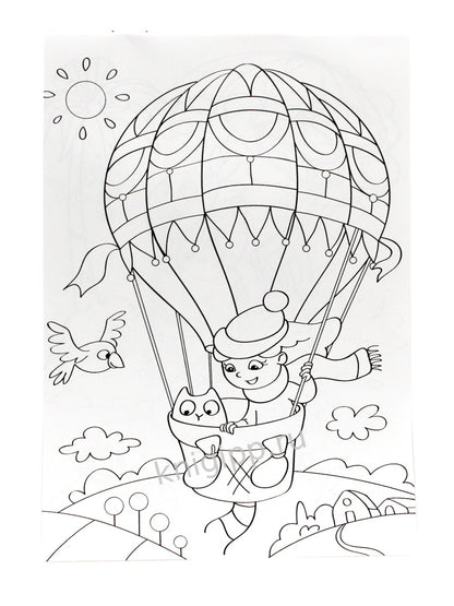 МИНИ-РАСКРАСКА А5 эконом. ВЕСЁЛЫЕ ПРИКЛЮЧЕНИЯ