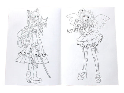 РАСКРАСКА Мода Аниме. Волшебный стиль