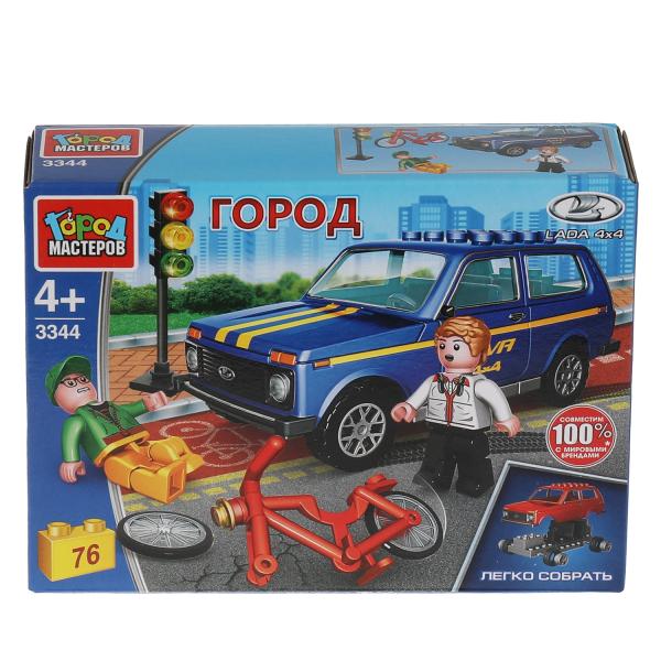 Constructeur LADA 4х4 : entreprise avec vélo, 76 jours. (легко собрать) Город мастеров в кор.80шт