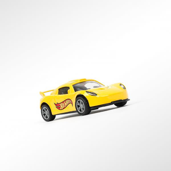 Машина металл Хот Вилс СПОРТКАР 9,5 см, желтый, инерц., кор. - в кор.2*120шт