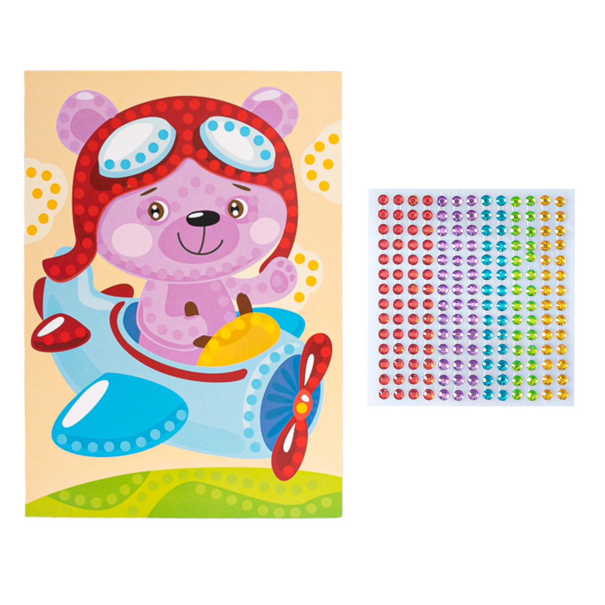 Набор для творчества. Risunok из страз "Мишка-пилот"