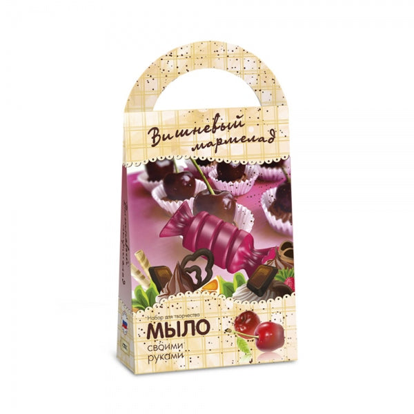 МЫЛО СВОИМИ РУКАМИ "ВИШНЕВЫЙ МАРМЕЛАД", СЕРИЯ "КОНДИТЕРСКАЯ" в кор.44шт