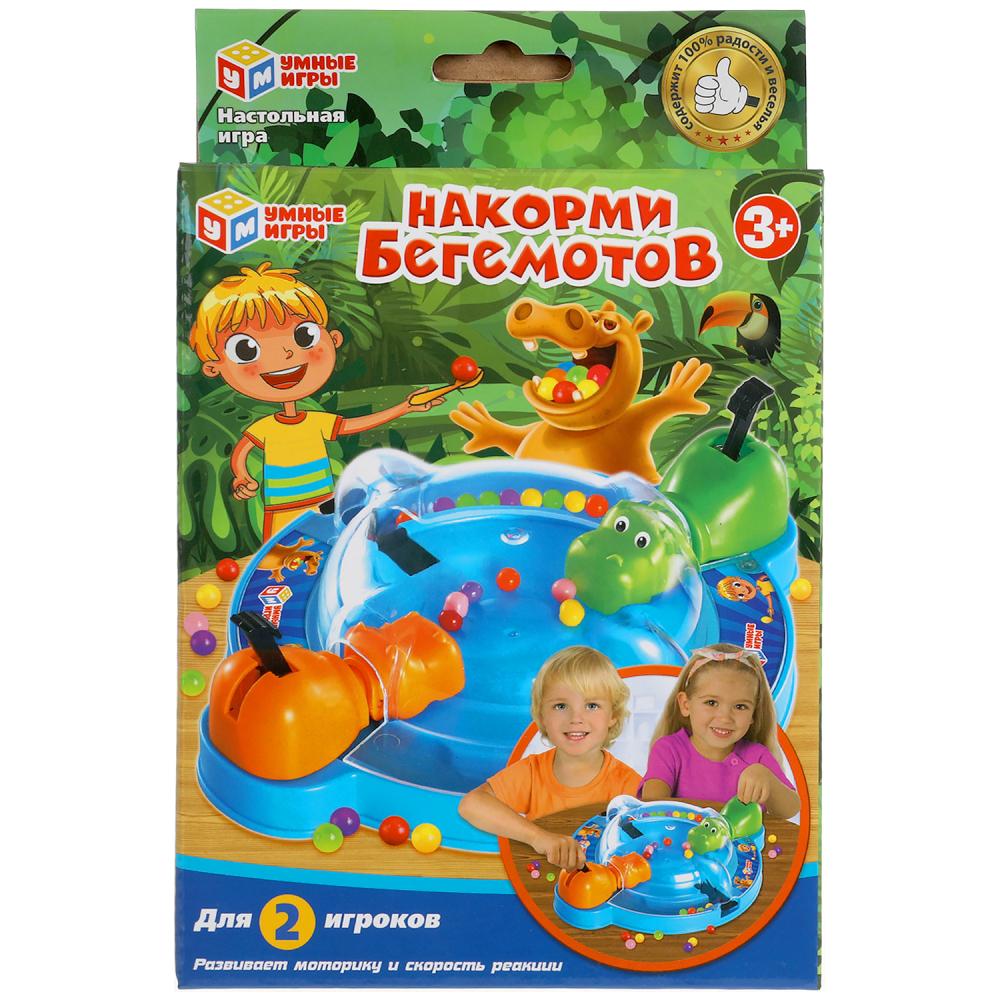 Игра настольная "накорми бегемотов", в кор., 15*27,9*4,6см Умные игры в кор.2*48шт