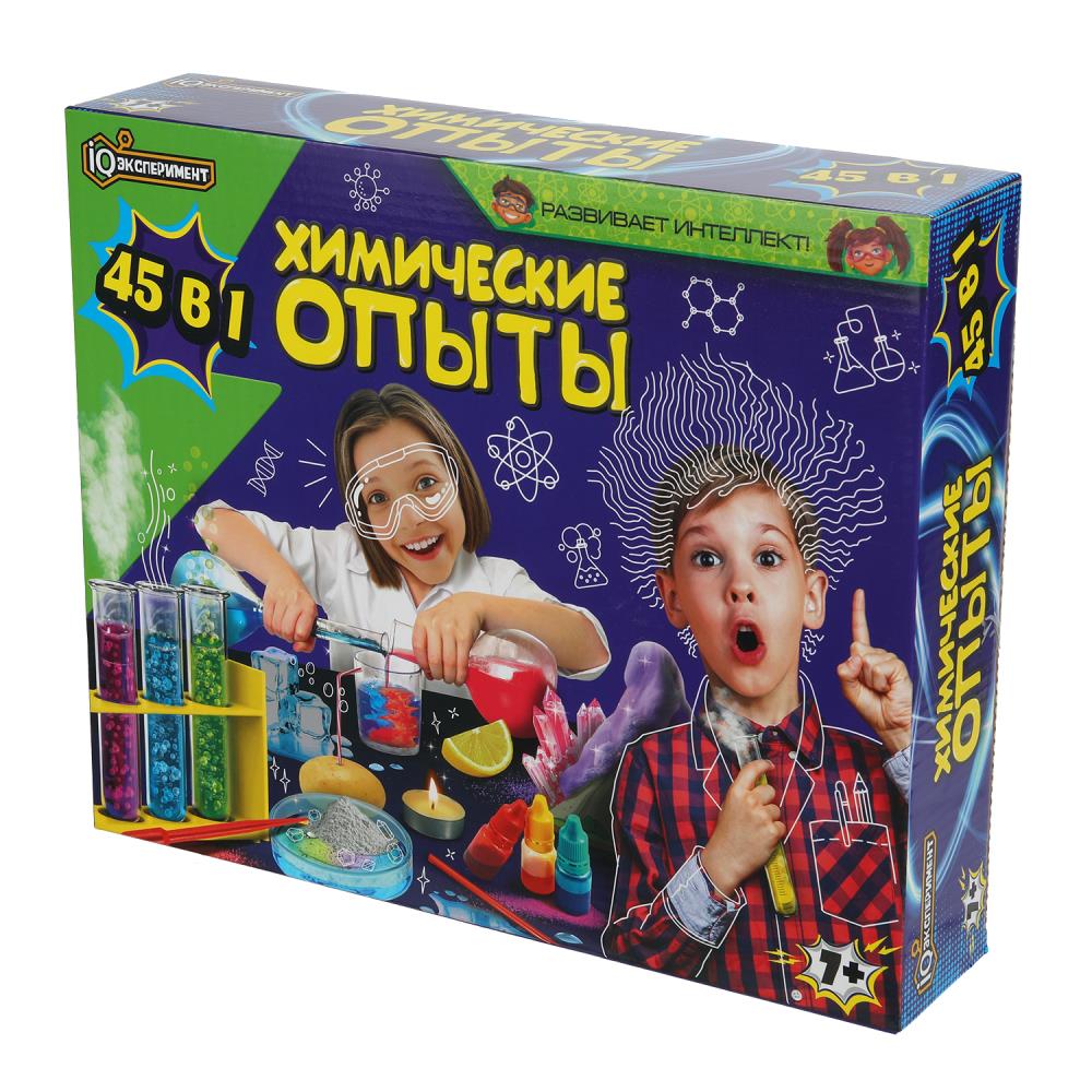 Набор опыта химии, 45-в-1 IQ Эксперимент в кор.8шт
