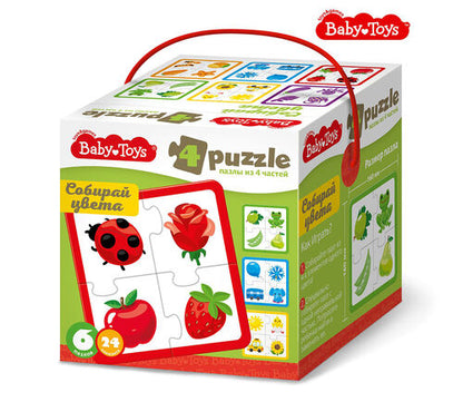 Пазлы "Собирай цвета" 24 эл Baby Toys (макси)