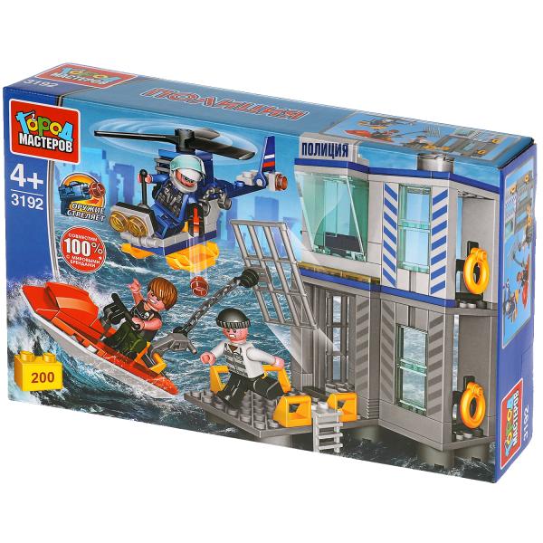 Конструктор водная полиция: побег из тюрьмы, 200 дет. Город мастеров в кор.36шт