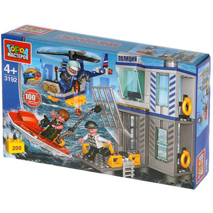 Конструктор водная полиция: побег из тюрьмы, 200 дет. Город мастеров в кор.36шт