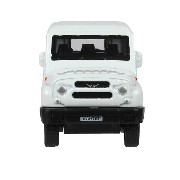 Машина металл УАЗ ХАНТЕР длина 10,5 см, инерция, белый, кор. Технопарк в кор.2*36шт