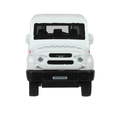 Машина металл УАЗ ХАНТЕР длина 10,5 см, инерция, белый, кор. Технопарк в кор.2*36шт