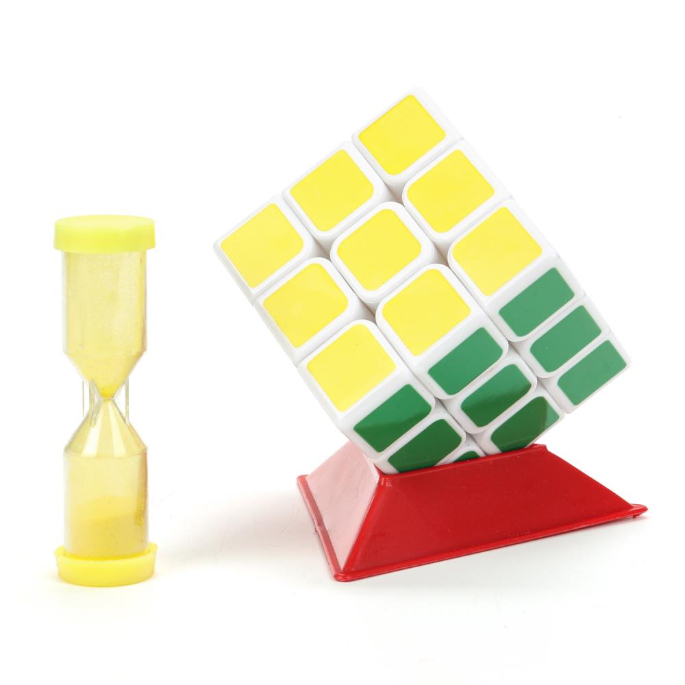 Логический игровой кубик 3х3, часы песочные, блист.12*18*8см ИГРАЕМ ВМЕСТЕ в кор.2*96шт