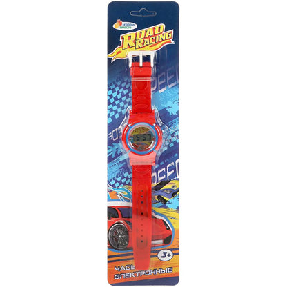 Часы показывают время и дату, на блистере 27*7*1,5см ТМ "ИГРАЕМ ВМЕСТЕ" в кор.4*180шт